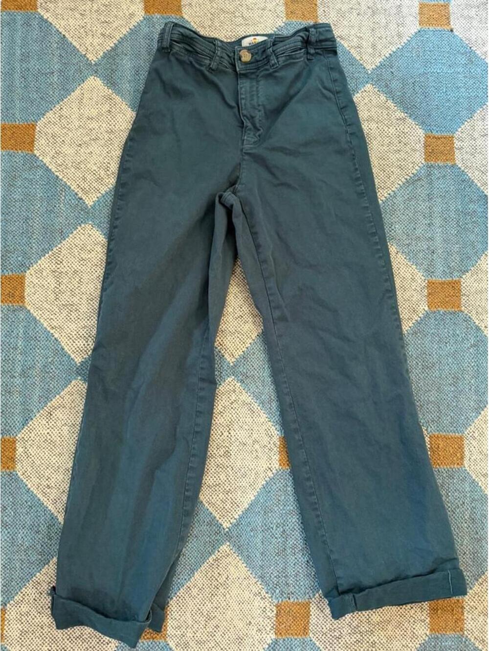Marine Layer blue green straight leg pants size 4 #marine #layer